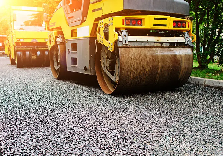 Asphalt parking lot surface prepared for resurfacing