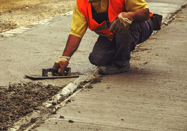 Concrete flatwork on a commercial property