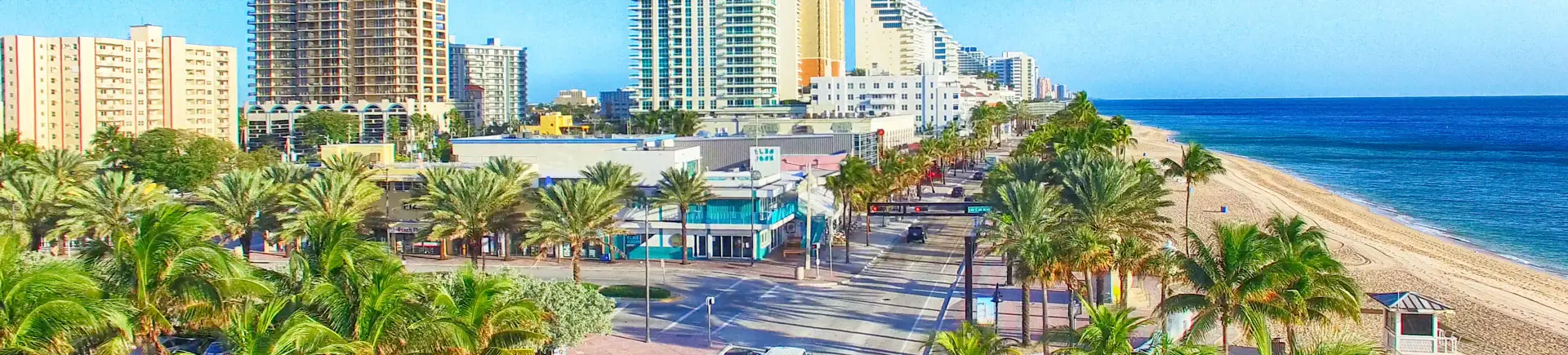 Commercial parking lot in Fort Lauderdale, Florida