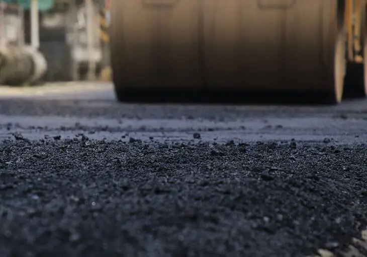 New asphalt surface on a commercial property