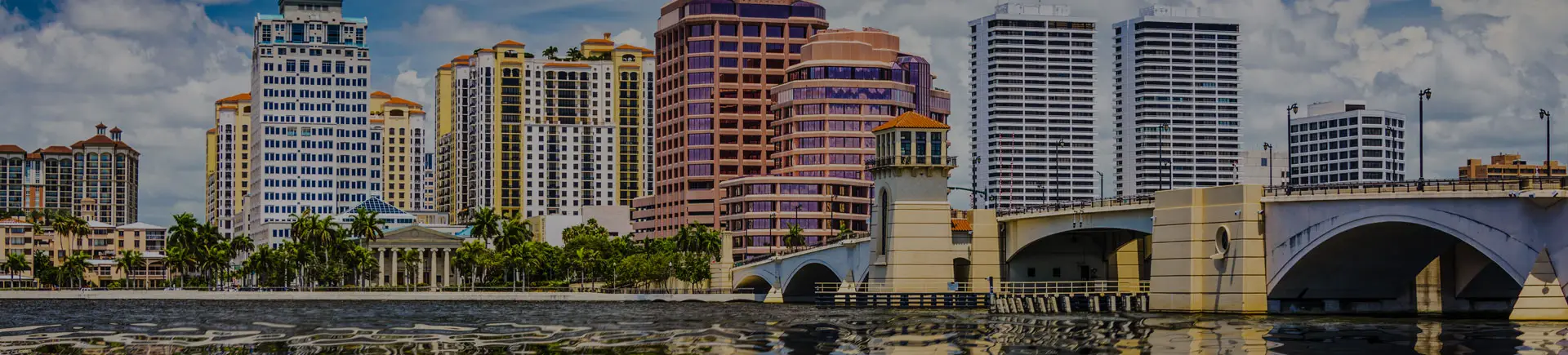 Commercial parking lot in West Palm Beach, Florida